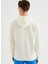 Krem Rengi Kapüşonlu Cepli Pamuklu Regular Fit Erkek Sweatshirt Core Hoodıe W/pocket 4