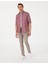 Bordo Oxford Slim Fit Kolay Ütülenebilir Gömlek 4