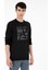 Siyah Regular Fit Sweatshirt 1