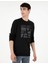 Siyah Regular Fit Sweatshirt 3