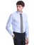 Mavi Regular Fit Düz 100% Pamuklu Slim Yaka Uzun Kollu Klasik Gömlek 3