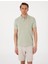 Haki Slim Fit Örme Dokulu Polo Yaka Tişört 1