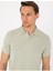 Haki Slim Fit Örme Dokulu Polo Yaka Tişört 2