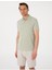 Haki Slim Fit Örme Dokulu Polo Yaka Tişört 3