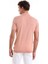 Pembe Regular Fit Düz Pamuklu Polo Yaka Triko Tişört 6