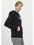 Siyah Ön Arka Baskılı Kapüşonlu Pamuk Regular Fit Erkek Sweatshirt Multıcultured Hoodıe 1