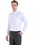Beyaz Comfort Fit Düz 100% Pamuk Düğmeli Yaka Uzun Kollu Casual Gömlek 1