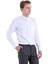 Beyaz Comfort Fit Düz 100% Pamuk Düğmeli Yaka Uzun Kollu Casual Gömlek 3