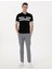 Gri Slim Fit Gofre Kanvas Pantolon 1