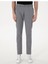 Gri Slim Fit Gofre Kanvas Pantolon 2