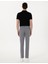 Gri Slim Fit Gofre Kanvas Pantolon 4