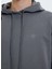 Antrasit Kapüşonlu Cepli Pamuklu Regular Fit Erkek Sweatshirt Core Hoodıe W/pocket 2
