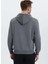 Antrasit Kapüşonlu Cepli Pamuklu Regular Fit Erkek Sweatshirt Core Hoodıe W/pocket 4