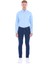 Mavi Comfort Fit Düz 100% Pamuk Slim Yaka Uzun Kollu Klasik Saten Gömlek 4