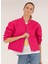 Pembe Bisiklet Yaka Kadın Crop Top Ince Mont Jalek 1