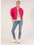 Pembe Bisiklet Yaka Kadın Crop Top Ince Mont Jalek 2
