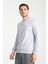 Erkek Uzun Kol Bisiklet Yaka Sweatshirt 3206 3