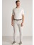 Slim Fit 5 Cep Açık Gri Yazlık Pantolon 2