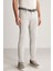 Slim Fit 5 Cep Açık Gri Yazlık Pantolon 4