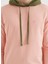 Pembe Haki Kapüşonlu Pamuklu Regular Fit Erkek Sweatshirt Core Colour Blocked Hoodıe 3