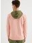 Pembe Haki Kapüşonlu Pamuklu Regular Fit Erkek Sweatshirt Core Colour Blocked Hoodıe 4