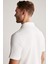 Beyaz Havlu Kumaş Polo Yaka T-Shirt 3