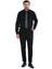 Siyah Slim Fit Düz Slim Yaka Pamuklu Uzun Kollu Gömlek 2