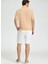 Saf Keten Kum Rengi Polo Yaka T-Shirt 6