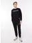Siyah Erkek Bisiklet Yaka Baskılı Sweatshirt OXM6030_SIGNATURE-M-CREW 3