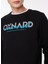Siyah Erkek Bisiklet Yaka Baskılı Sweatshirt OXM6030_SIGNATURE-M-CREW 4