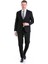 Siyah Slim Fit Düz Mono Yaka Klasik Takım Elbise 1