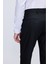 Siyah Comfort Fit Desenli Mono Yaka Klasik Takım Elbise 3