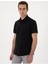 Siyah Basic Regular Fit Kısa Kollu Cepli Gömlek 3