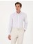 Lacivert Slim Fit Çizgili Uzun Kollu Gömlek 1