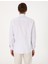 Lacivert Slim Fit Çizgili Uzun Kollu Gömlek 5