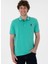 Erkek Regular Fit Polo Yaka Mint Basic Tişört 1