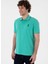 Erkek Regular Fit Polo Yaka Mint Basic Tişört 2