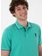 Erkek Regular Fit Polo Yaka Mint Basic Tişört 3