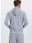 Gri Fermuarlı Kapüşonlu Regular Fit Erkek Sweatshirt Wmrecycled Zıp Hoodıe 4