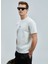 Marcus Modern Grafik T- Shirt Kırık Beyaz 4