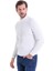 Ekru Comfort Fit Desenli Pamuklu Yarım Balıkçı Yaka Triko Kazak 2