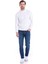 Ekru Comfort Fit Desenli Pamuklu Yarım Balıkçı Yaka Triko Kazak 4