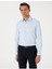 Açık Mavi Slim Fit Uzun Kollu Armürlü Gömlek 1