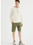 Beyaz Somon Kapüşonlu Pamuklu Regular Fit Erkek Sweatshirt Core Colour Blocked Hoodıe 2