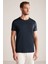 Bisiklet Yaka Lacivert Basic T-Shirt 5