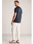 Bisiklet Yaka Lacivert Basic T-Shirt 6