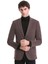 Bordo Comfort Fit Desenli Mono Yaka Klasik Ceket 1
