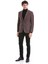 Bordo Comfort Fit Desenli Mono Yaka Klasik Ceket 2