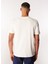 Beyaz Erkek Bisiklet Yaka Relaxed Baskılı T-Shirt D4SM-TST3281 5