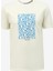 Beyaz Erkek Bisiklet Yaka Relaxed Baskılı T-Shirt D4SM-TST3281 6